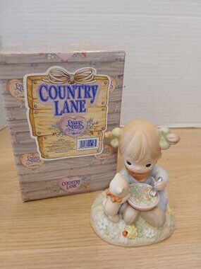 Precious Moments Country Lane Peas Pass The Carrots Porcelain Figurine 307076